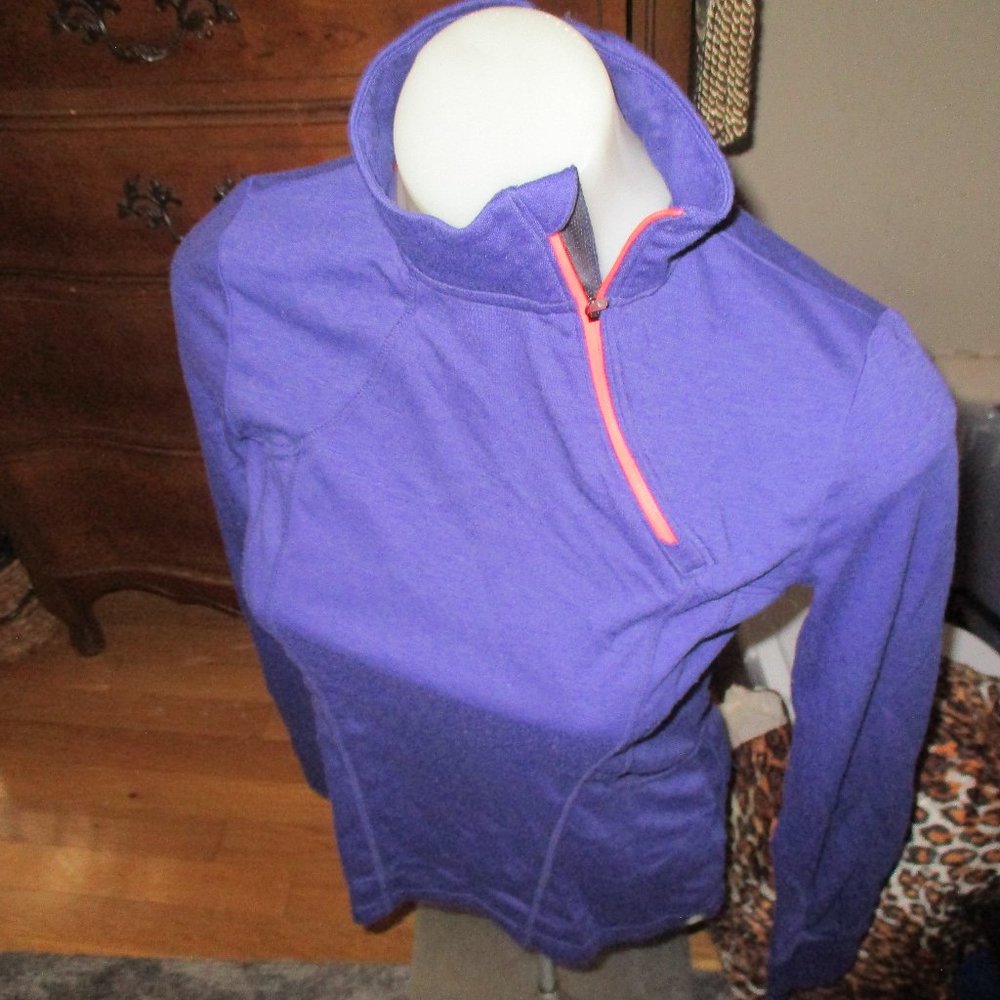 MONDETTA S/P PURPLE ZIP NECK SWEATSHIRT GREAT SHAPE